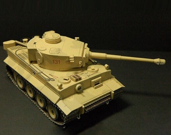 Kit PaperCraft Tiger 2 tank Kit de création de modèle 3D en papier Plans PDF à imprimer, découper et coller