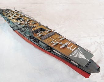 PaperCraft kit Shokaku Japanese aircraft carrier 3d paper model crafting PDF plans DIY template