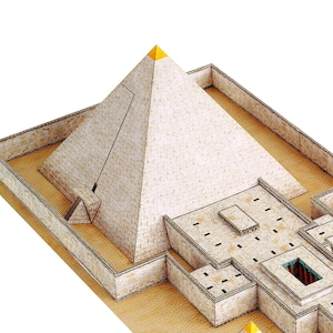 Kit de PaperCraft: Gran Pirámide de Giza, Khufu, modelo de papel 3D, kit de manualidades, planos en PDF para imprimir y plantilla de manualidades de papel para bricolaje, decoración de rompecabezas de pasatiempo.