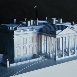 Kit de manualidades con papel 3D de la Casa Blanca de EE. UU., planos en PDF para hacer manualidades con papel, plantillas para decorar con rompecabezas