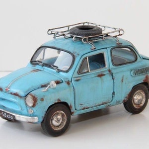 Kit de manualidades con modelo de papel 3D del supermini coche Zaz, planos en PDF para imprimir, cortar y pegar, plantilla de manualidades de papel para bricolaje, para decoración de rompecabezas y pasatiempos