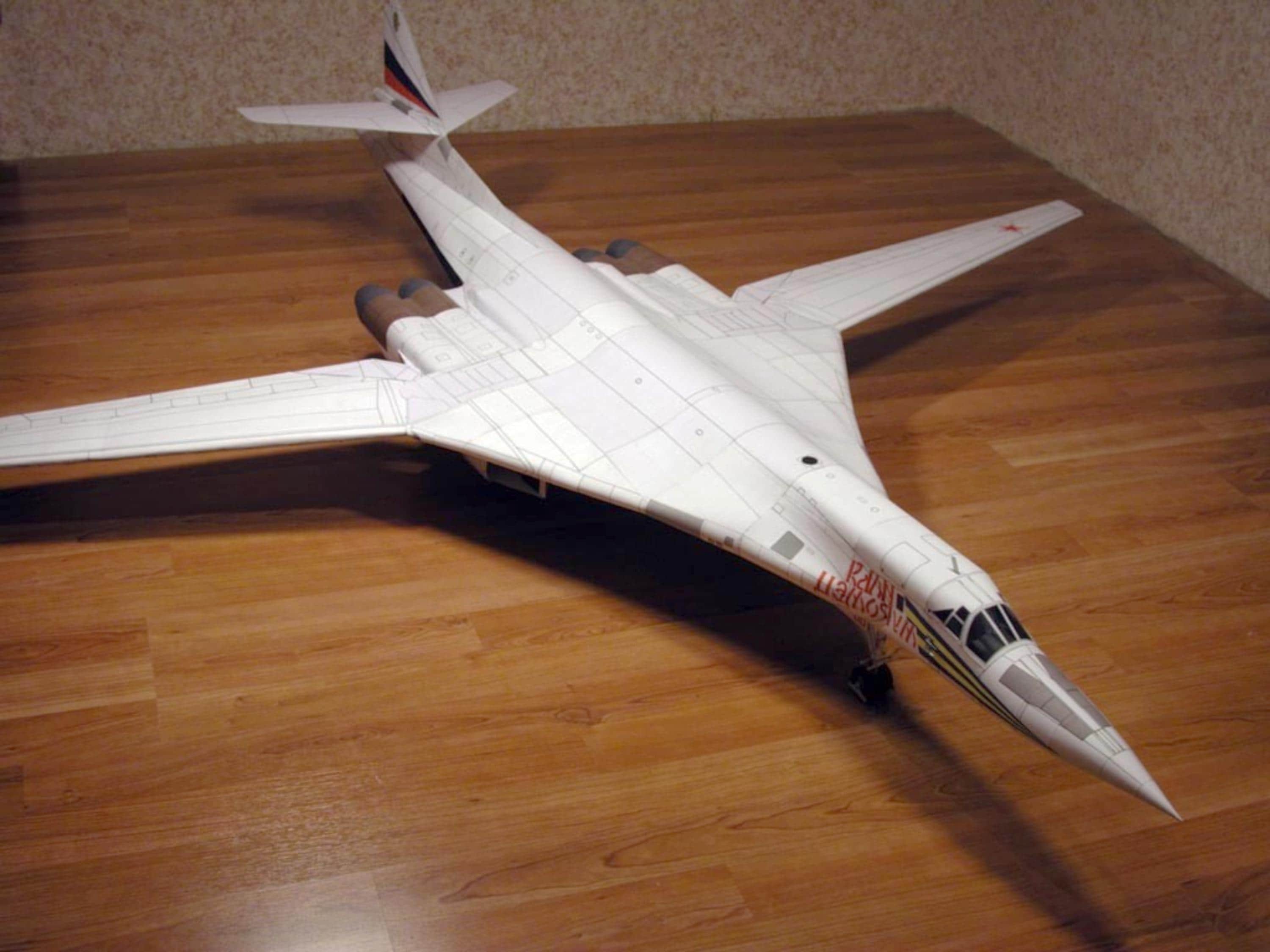 Papercraft Kit Tu-160 Blackjack Airplane 3d Paper Model Crafting