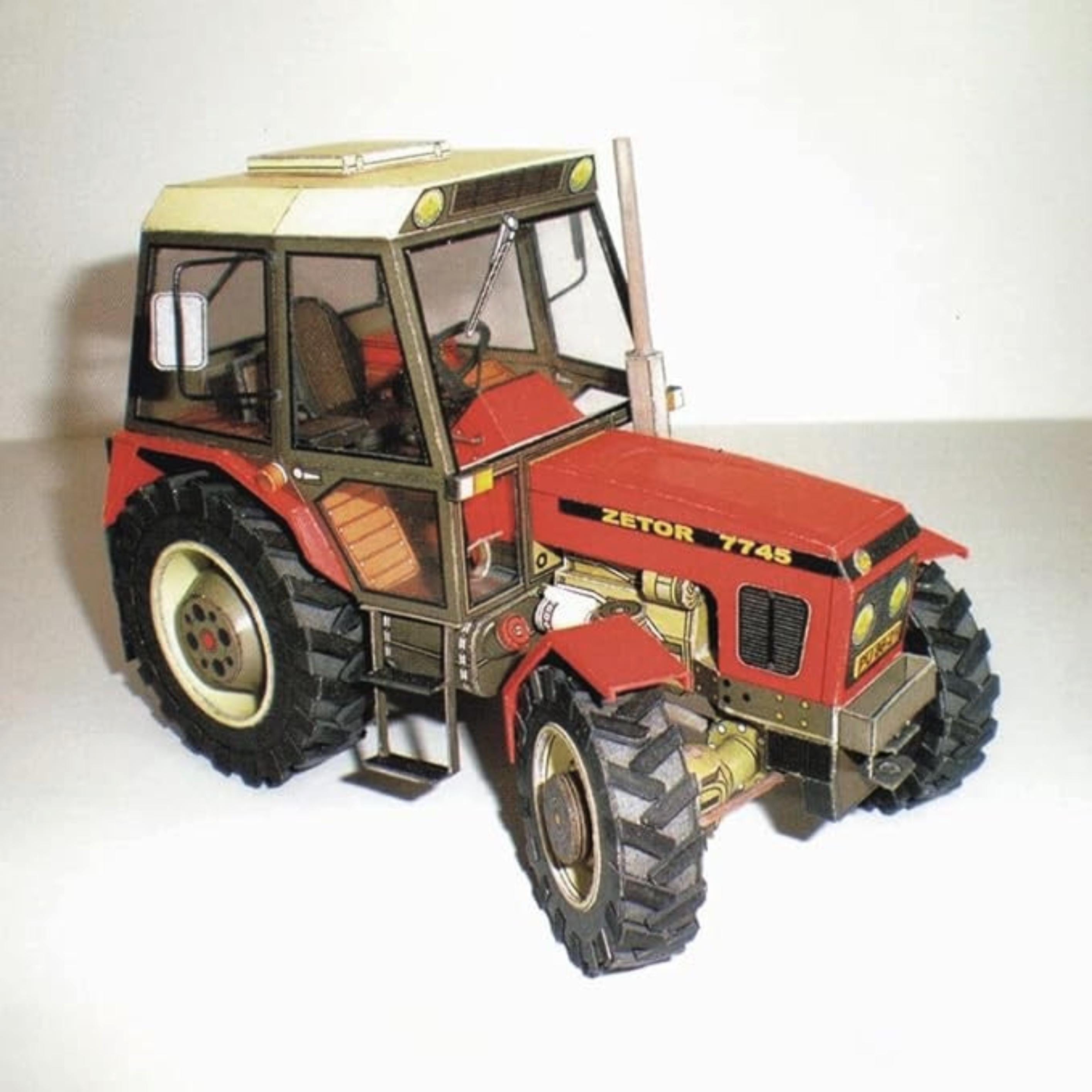 Papercraft Kit Tractor 3d Paper Model Crafting PDF Plans DIY Template papercraft-kit-tractor-3d-paper-model-crafting-pdf-plans-diy-template