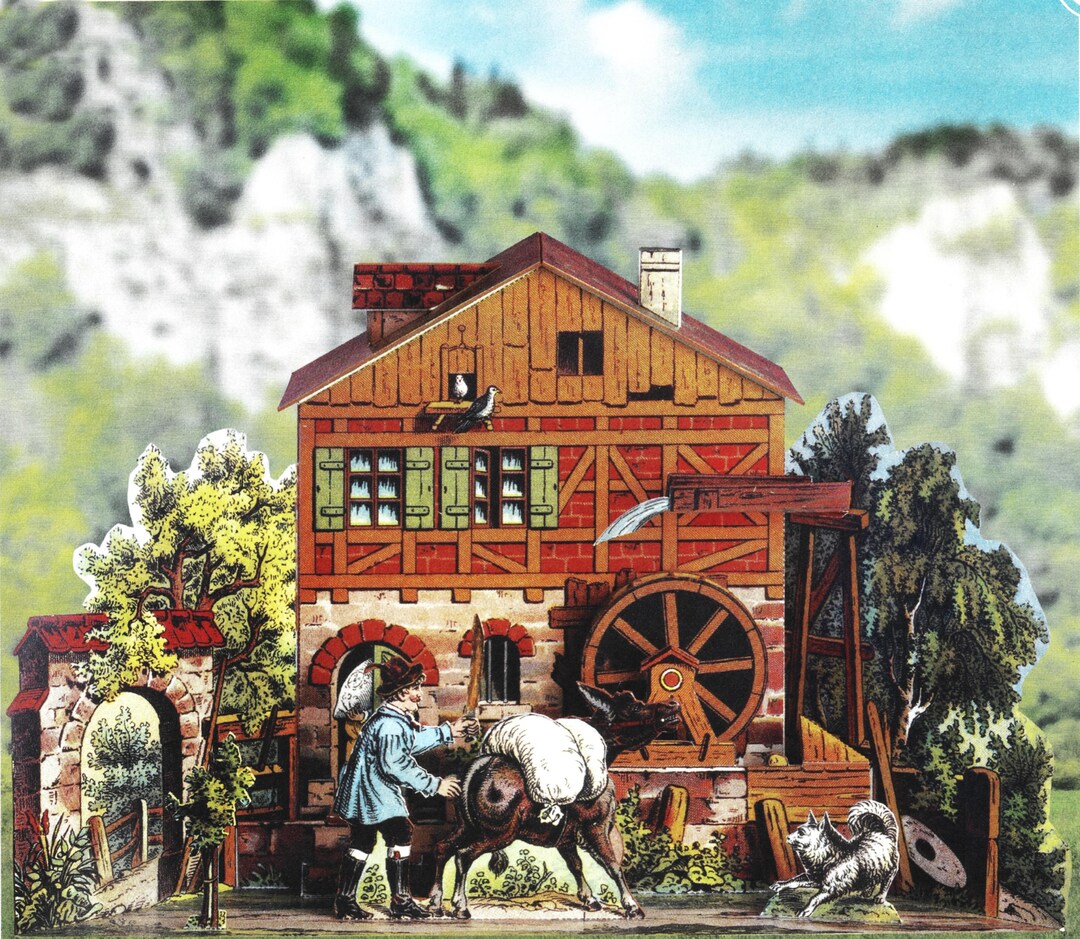 Papercraft Rural Area Making Diy Papercraft Kit Bucolic Countryside Home 3d Paper Model Crafting Kit PDF ...