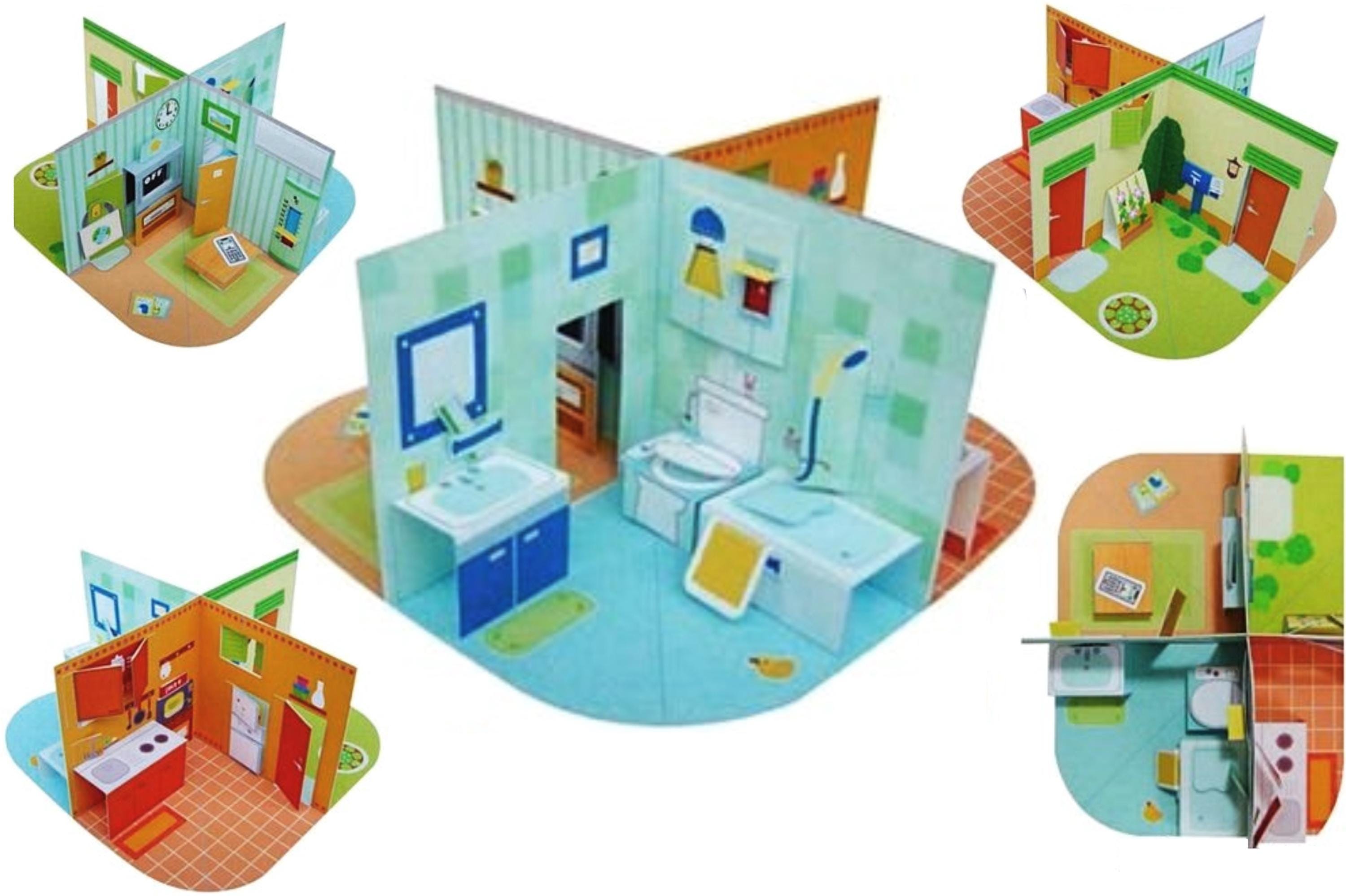 ペーパークラフトキット ドールハウス ミニチュア 3Dペーパーモデル