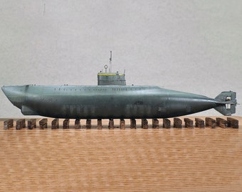 Kit PaperCraft Kit de création de modèle 3D en papier de sous-marin sous-marin Plans PDF à imprimer, découper et coller