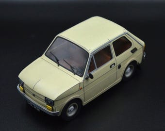 Kit PaperCraft Maluch 126p Fiat, modelo de papel 3D, planos PDF, plantilla DIY