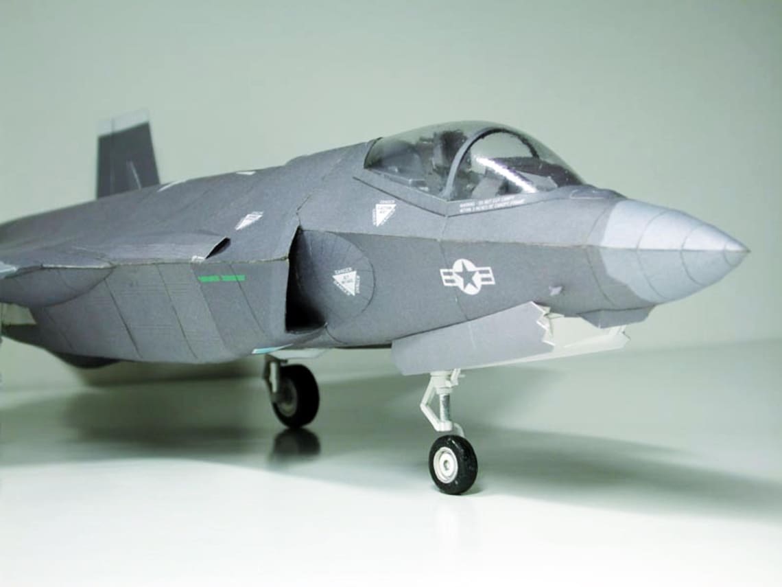 Papercraft Kit F-35 Lightning II Airplane 3d Paper Model Crafting Kit ...