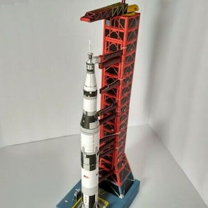 Kit de PaperCraft, nave espacial Saturno, modelo de papel 3D, kit de manualidades, planos en PDF para imprimir, cortar y pegar, plantilla de manualidades de papel para bricolaje, pasatiempo, rompecabezas, decoración