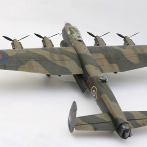 PaperCraft kit Lancaster plane 3d paper model crafting kit PDF plans to print cut & glue DIY paper craft template hobby puzzle decor