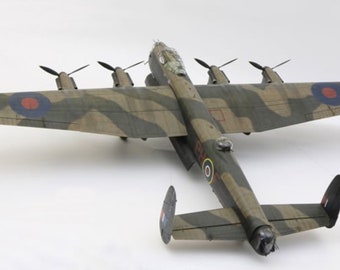 PaperCraft kit Lancaster plane 3d paper model crafting kit PDF plans to print cut & glue DIY paper craft template hobby puzzle decor