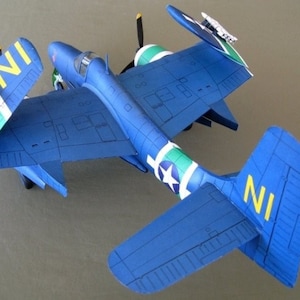 Kit de manualidades con modelo de papel 3D del avión F7F Tigercat, planos en PDF para imprimir, cortar y pegar, plantilla de manualidades de papel para bricolaje, pasatiempo, rompecabezas, decoración