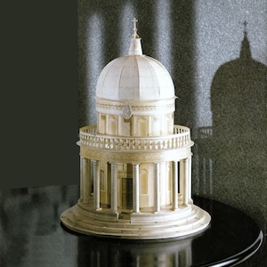 Kit de PaperCraft: Templo de San Pietro in Montorio, kit de manualidades con modelos de papel 3D, planos en PDF para imprimir y plantilla de manualidades de papel para decoración de pasatiempos.