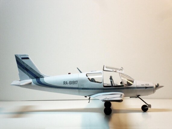 Papercraft Kit Ilyushin Il-103 Airplane 3d Paper Model Crafting