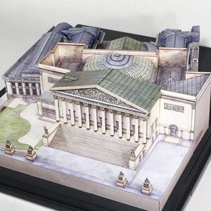 Kit de PaperCraft: Asamblea Nacional del Palacio Borbón, maqueta de papel 3D, planos en PDF, plantilla DIY