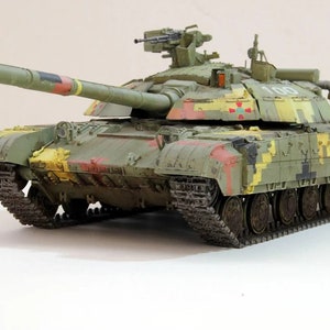 Kit de manualidades con modelo de papel 3D de tanque T-64, planos en PDF para imprimir, cortar y pegar, plantilla de manualidades de papel para bricolaje, para pasatiempos, rompecabezas, decoración