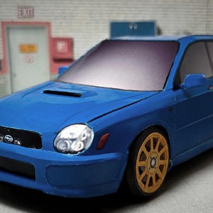 Kit de PaperCraft: Subaru Impreza, coche, modelo de papel 3D, kit de manualidades, planos en PDF para imprimir, cortar y pegar, plantilla de manualidades de papel para bricolaje, para pasatiempos, rompecabezas, decoración