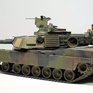 Kit de manualidades con modelo de papel 3D del tanque M1A2 Abrams, planos en PDF para imprimir, cortar y pegar, plantilla de manualidades de papel para bricolaje, para pasatiempos, rompecabezas, decoración