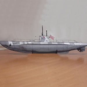 Kit PaperCraft VII-D: Submarino U-boat 3D, kit de manualidades con modelos de papel, planos en PDF para crear plantillas de papel para manualidades, rompecabezas y decoración.