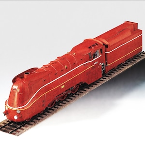 PaperCraft kit Locomotive Baureihe 03.10 Steam 3d paper model crafting kit PDF plans to print & DIY paper craft template hobby puzzle decor