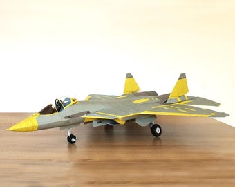 PaperCraft kit T-50 Felon Pak FA airplane 3d paper model crafting PDF plans DIY template