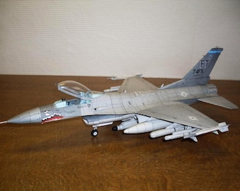 Zestaw PaperCraft F-16 Viper jet Fighting Falcon samolot 3d papierowy model do tworzenia planów PDF do samodzielnego tworzenia szablonu papierowego hobby puzzle wystrój
