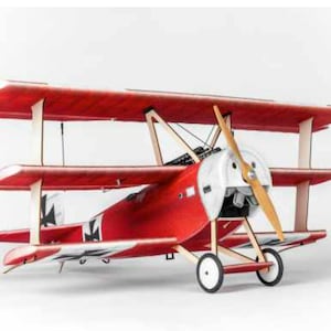 Paper Model Red Baron Papercraft Kit Red Baron Plane 3d Paper Model Crafting PDF Plans DIY ...