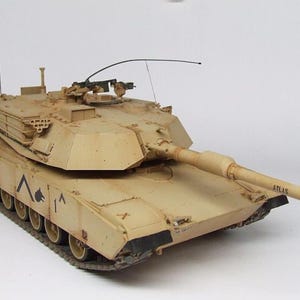 Kit PaperCraft M1A1 Abrams tank 3d modelo de papel kit de artesanato planos em PDF para imprimir cortar e colar modelo de artesanato em papel DIY para decoração de quebra-cabeça de hobby