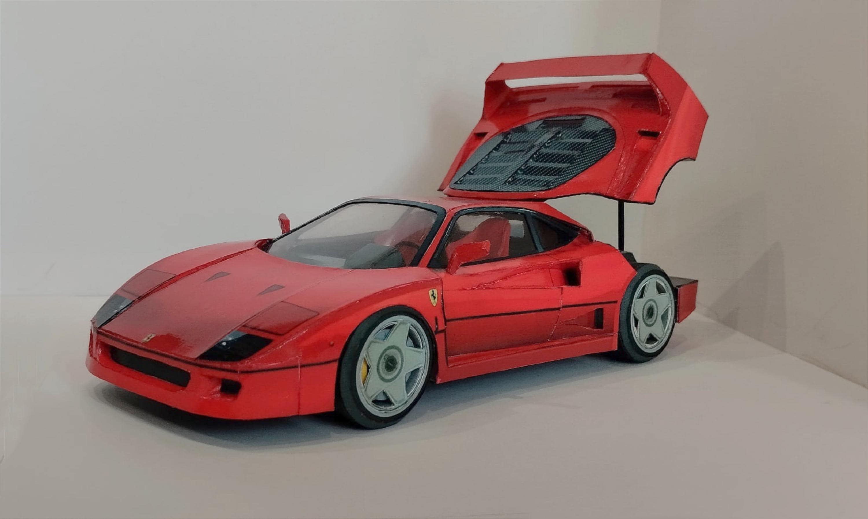 Papercraft Kit Ferrari F40 Supercar 3d Paper Model Crafting PDF Plans ...