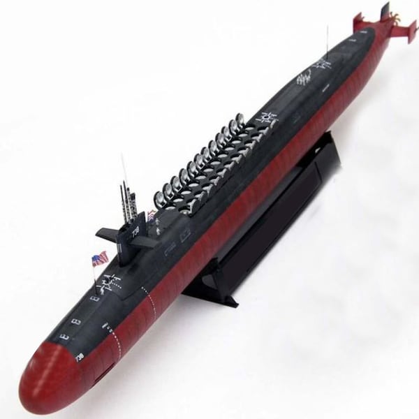 PaperCraft kit Los Angeles submarine 3d paper model crafting kit PDF plans to DIY paper craft template for hobby puzzle decor