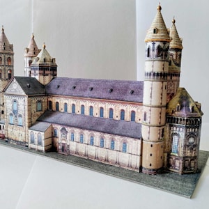 Kit PaperCraft Catedral das Minhocas, modelo 3D em papel, planos em PDF, modelo faça você mesmo
