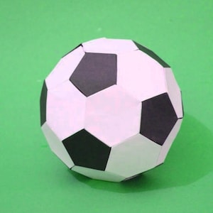 Kit de création de modèles 3D en papier de ballon de football (football) PaperCraft Plans PDF à imprimer, découper et coller