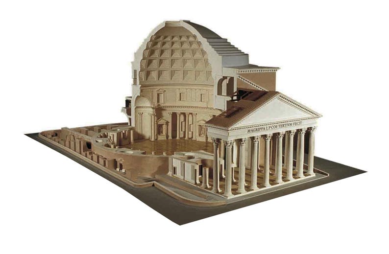 Papercraft Kit Pantheon Ancient Greek Building Rome Italy 3d Paper ...