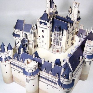 Kit PaperCraft Château de Pierrefonds Kit de création de modèle 3D en papier Plans PDF à modèle de création artisanale en papier pour la décoration de puzzle de passe-temps