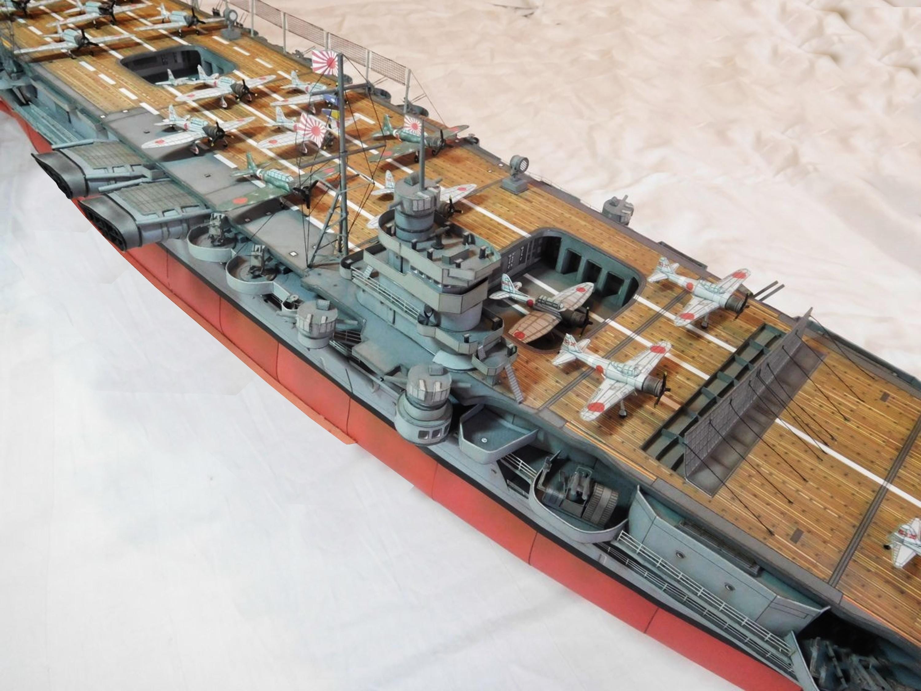 ペーパークラフトキット 翔鶴 日本空母 3Dペーパーモデル 工作 PDF