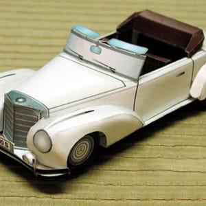 Kit PaperCraft Mercedes Benz 300S coche kit de elaboración de modelos de papel 3d Planes en PDF para imprimir y plantilla de manualidades en papel DIY para decoración de rompecabezas de pasatiempos