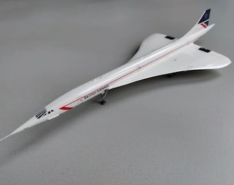 PaperCraft kit Concorde airplane 3d paper model crafting kit PDF plans to print cut & glue DIY paper craft template hobby puzzle decor