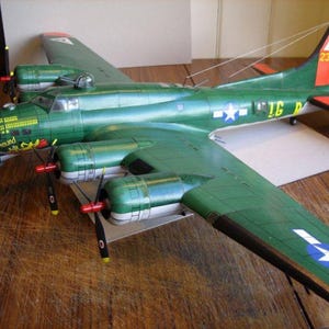 Kit de PaperCraft, avión Boeing B-17G, modelo de papel 3D, kit de manualidades, planos en PDF, plantilla de manualidades de papel para bricolaje, pasatiempo, rompecabezas, decoración