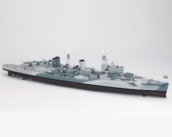PaperCraft kit HMS Belfast Light Cruiser 3d paper model crafting kit PDF plans to DIY paper craft template for hobby puzzle decor