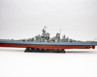 PaperCraft kit USS Missouri Battleship 3d paper model crafting kit PDF plans to DIY paper craft template for hobby puzzle decor