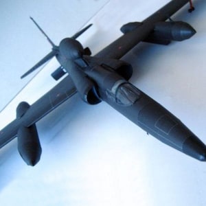 Kit de manualidades con modelo de papel 3D del avión U-2 Skunkworks, kit de manualidades con planos en PDF para imprimir, cortar y pegar, plantilla de manualidades de papel para hacer uno mismo, pasatiempo, rompecabezas, regalo