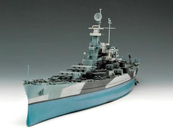 PaperCraft kit USS North Carolina Battleship 3d paper model crafting kit PDF plans, print & DIY paper craft template