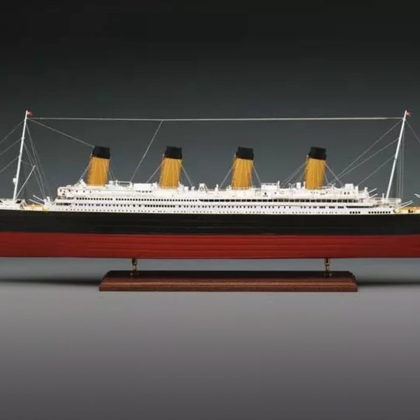 PaperCraft kit Titanic ship 3d paper model crafting kit PDF plans to print cut & glue DIY paper craft template for hobby puzzle decor