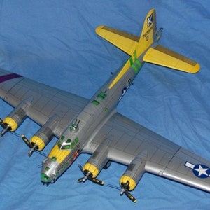 Kit de PaperCraft, avión Boeing B-17, modelo de papel 3D, kit de manualidades, planos en PDF, plantilla de manualidades de papel para bricolaje, pasatiempo, rompecabezas, decoración