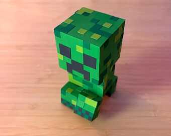 PaperCraft Poison Creeper 3d paper model crafting kit PDF plans DIY template