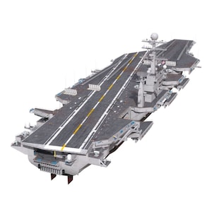 Kit de PaperCraft del portaaviones USS Harry S Truman, modelo de papel 3D, kit de manualidades, planos en PDF para hacer manualidades de papel, plantilla para decoración de rompecabezas