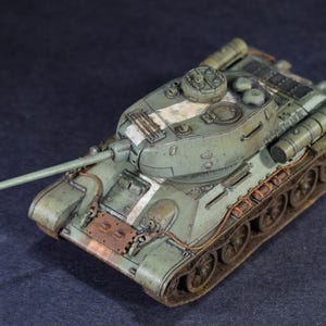 PaperCraft kit T-34 tank 3d paper model crafting kit PDF plans to print cut & glue DIY paper craft template for hobby puzzle decor