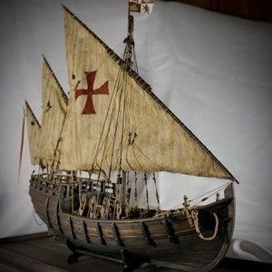 Kit de PaperCraft: Barco La Niña, modelo de papel 3D, kit de manualidades, planos en PDF para imprimir, cortar y pegar, plantilla de manualidades de papel para bricolaje, para decoración de rompecabezas y pasatiempos.