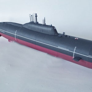 Kit PaperCraft Akula submarino modelo de papel 3d kit de elaboración de planes en PDF para plantilla de manualidades de papel DIY para decoración de rompecabezas de pasatiempos