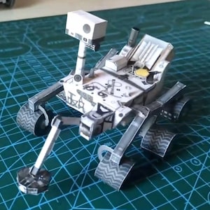 Kit de PaperCraft Curiosity Rover, kit de manualidades con modelos de papel en 3D, planos en PDF para imprimir, cortar y pegar, plantilla de manualidades de papel para bricolaje, pasatiempo, rompecabezas, decoración